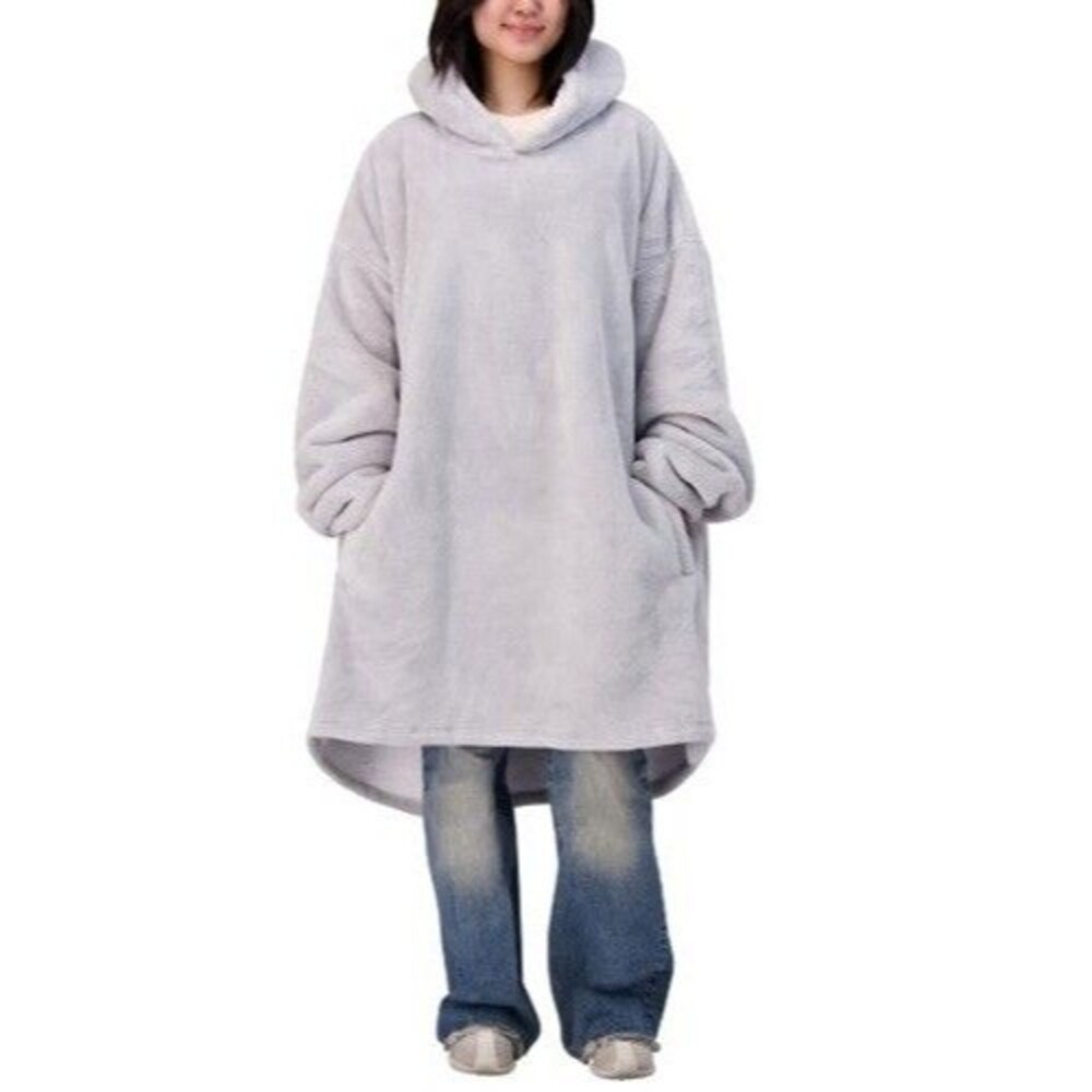 The Wayy Big Hoodie Unisex Light Gray One Size NWT